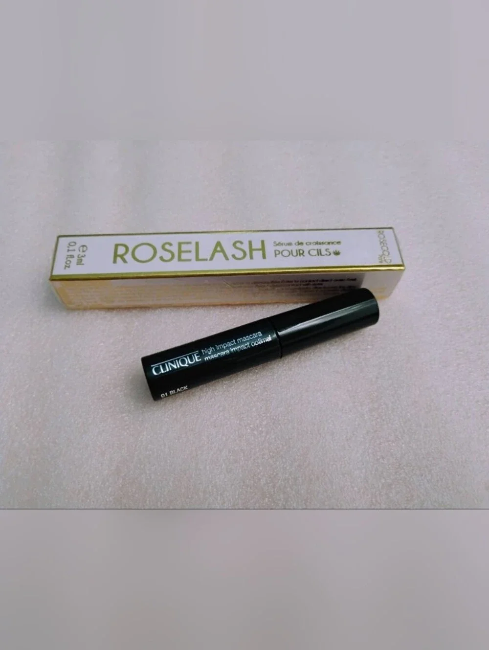 NIB ROSEGOLD Roselash Eyelash Growth Serum & Clinique Mascara Mini